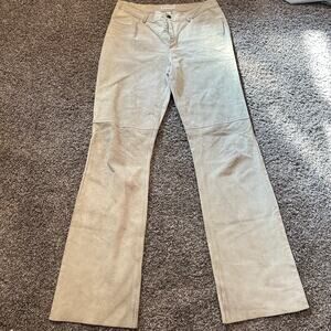 HUGO BUSCATI Women's Leather Flare Pants Size 10